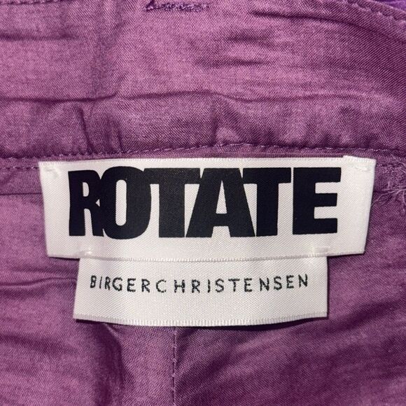 New ROTATE Birger Christiansen Purple Croc Vegan Leather Pants Size 0 FR 34 - Picture 14 of 16